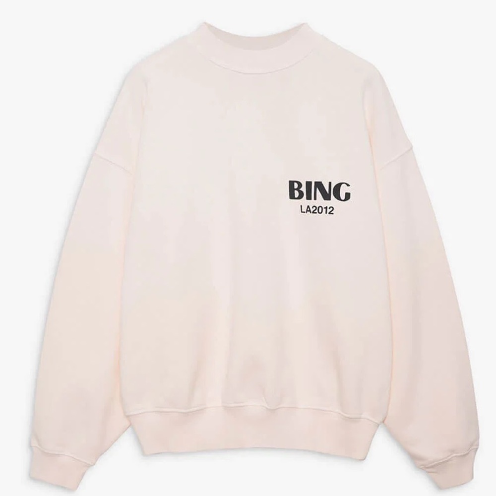 Anine Bing Jaci Sweatshirt Bing LA in Blush